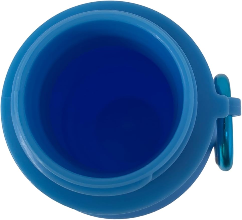FIELDCRAFT Collapsible Silicone Water Bottle, BPA Free, Foldable, Leak Proof with Carabiner (Blue)