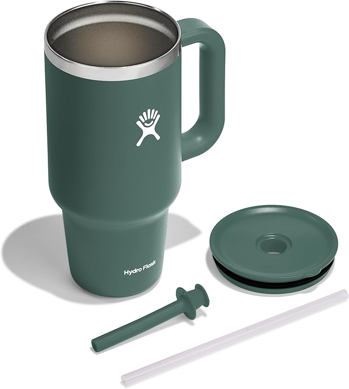 Hydro Flask Travel Tumbler Stainless Steel Vacuum Insulated Tumbler with Lid and Straw for Cold Water and Drinks for Sports, School, Work, Car, Travel, Weekends