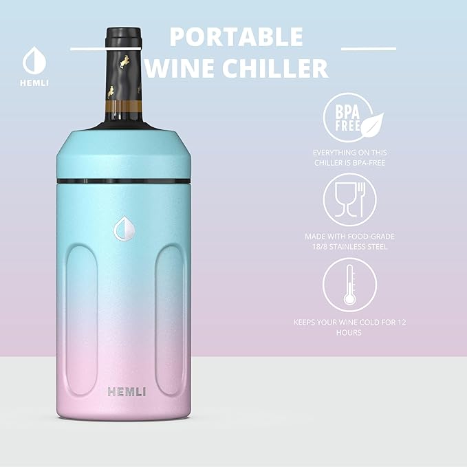 Wine Chiller, Wine Bottle Chiller, Wine Bottle Cooler, Wine Chiller Sleeve, Wine Cooler Holder, Champagne Chiller, Wine Gift Ideas