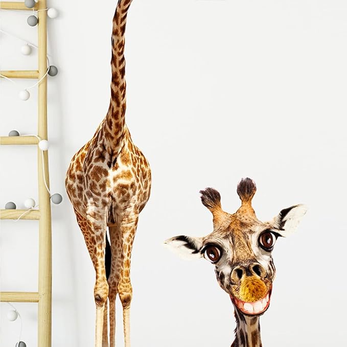 Portrait Giraffe Wall Decal Portrait Giraffe Wall Decal Jungle Animal Watercolor Nursery Decorations Bedroom Art for Bedroom Kitchen Living Room