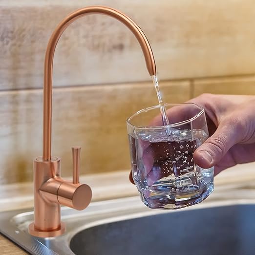 Copper Finish Kitchen Water Filter Faucet Fits Most Reverse Osmosis Units or Water Filtration System in Non-Air Gap, Only for Cold Water