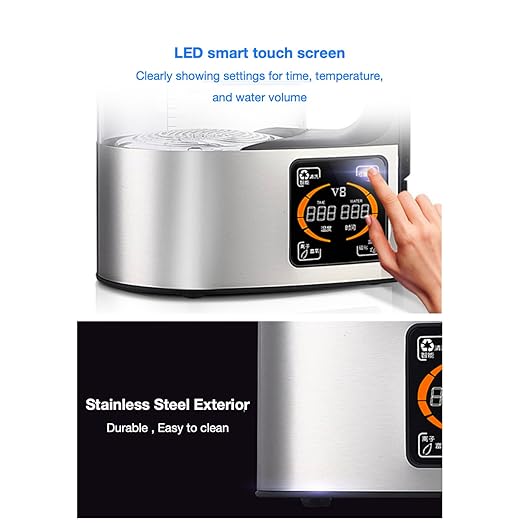 Hydrogen Water Generator, Hydrogen Water Machine, 1.8L Water Hydrogenator, 800-1800PPB LED Touch Screen Constant Temperature Heating for Healthy Life