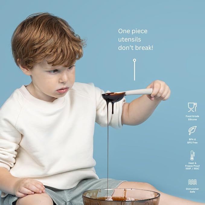 Premium baking utensils for kids: safe, simple & smart. 100% food grade silicone