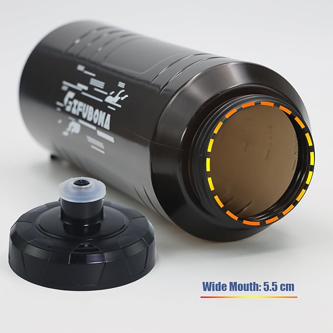 GIFUBOWA 32 oz Squeeze Water Bottle Bpa Free Easy Grip for Sports and Bike 2 Pack