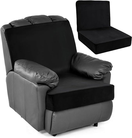 HOMBYS Memory Foam Lumbar Support Pillow for Recliner with Recliner Chair Seat Cushion-Thick Seat Cushion for Elderly with Long Back Support, Extra Large & Non-Slip