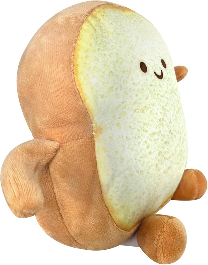 Toast Bread Plush Pillow Toy Bread Doll Funny Cute Food Plushies Stuffed Animal Soft Birthday Party Xmas Gifts 12in (Toast Bread, OneSize)