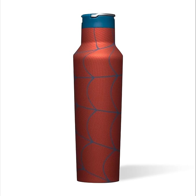 Corkcicle x Marvel Spider-Man Sport Canteen Insulated Tumbler, 20 oz – Reusable Water Bottle Keeps Beverages Cold for 25 Hours & Hot 12 Hours – Cupholder Friendly Tumbler with Screw-On Cap