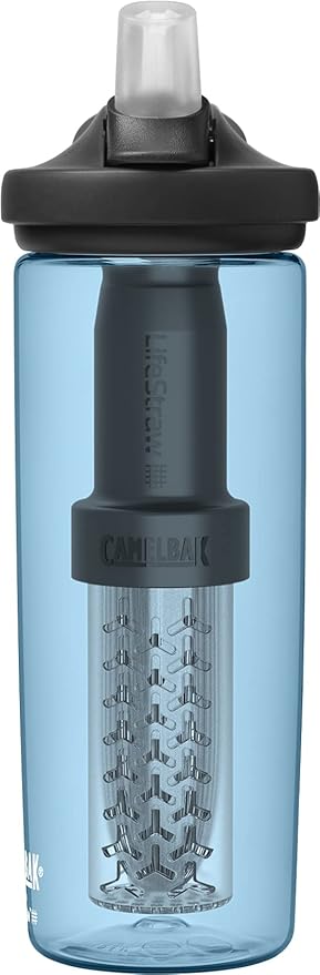 CamelBak eddy+ Water Filter Water Bottle by LifeStraw Integrated 2-Stage Filter Straw - For Hiking, Backpacking, Travel, and Emergency Preparedness