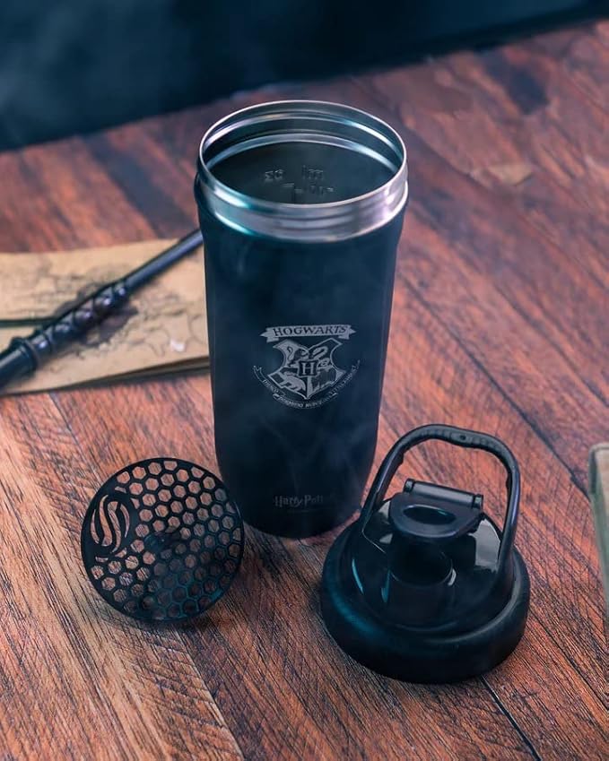 Smart Shake Reforce Stainless Steel Harry Potter Hogwarts Crest Shaker Bottle (900 ML /30oz) | Light Weight Resistance Sports Shaker Bottle with a Soft Lid | Leakproof, BPA Free & DEHP Free