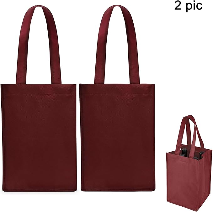 Wine Gift Bag,Wine Bags For Wine Bottles Gifts,reusable Wine Gifts Bag,wine Bags For Travel,Wine Tote Bag Wine Gifts,4 Bottle Wine Caddy, 4 bottle wine bag tote,Custom wine bag (2 Pack)