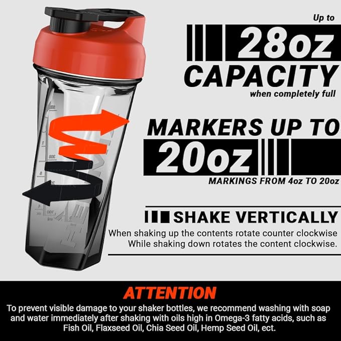 HELIMIX 2.0 Vortex Blender Shaker Bottle, 29 Fluid Ounces, Plastic, No Shaking Accessories Needed, Odor Resistant, Leak Proof, Durable, Easy to Clean, Sturdy Loop for Transport