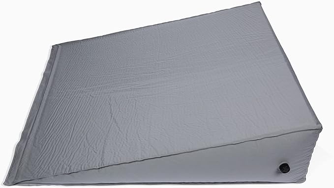 Self-Inflating Bed Wedge Pillow | Lightweight for Travel | Wedge Pillow for Sleeping and Acid Reflux, Heartburn, and GERD Pillow (TWDPRO2, 22 Inch)