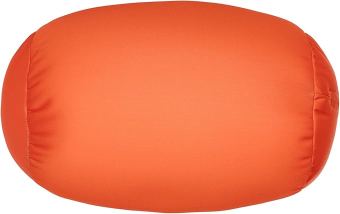 Microbead Body Pillow, Tube Microbead Bolster Bean Smooth Cool Pillow Neck Cervical Roll Pillow for Sleeping 7 x 12Inch Throw Travel Pillow (Tangerine Color)
