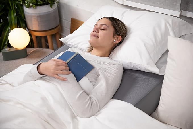 Self-Inflating Bed Wedge Pillow | Lightweight for Travel | Wedge Pillow for Sleeping and Acid Reflux, Heartburn, and GERD Pillow (TWDPRO2, 22 Inch)