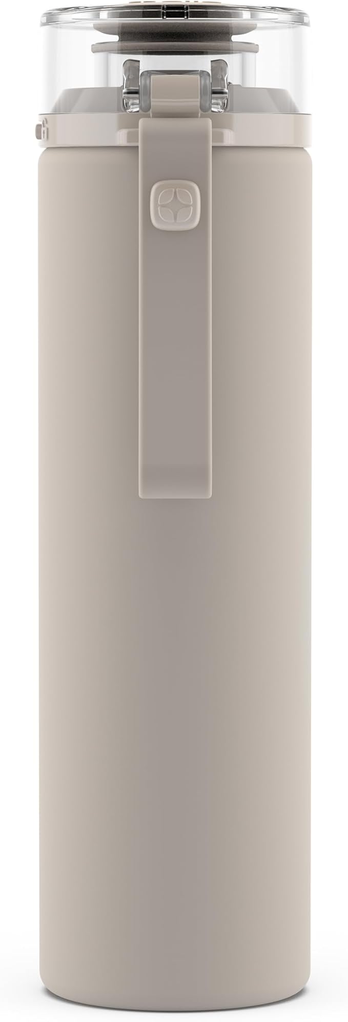 Ello Syndicate Glass Water Bottle with One-Touch Flip Lid and Protective Silicone Sleeve and Carry Loop, BPA Free, Dishwasher Safe,20oz