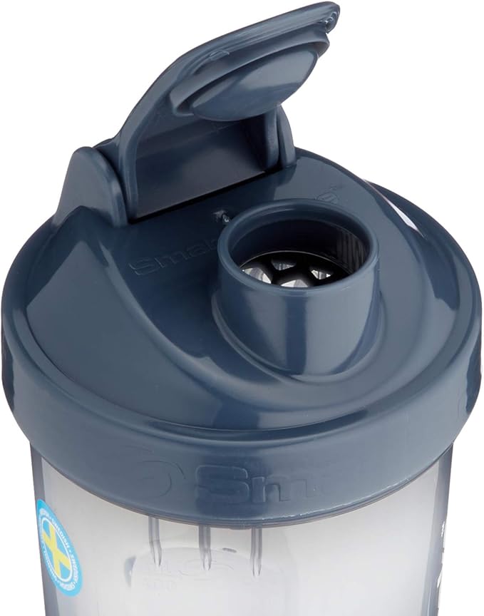 Smartshake SLIM, 17 oz Shaker Cup, Stormy Gray (Packaging May Vary)