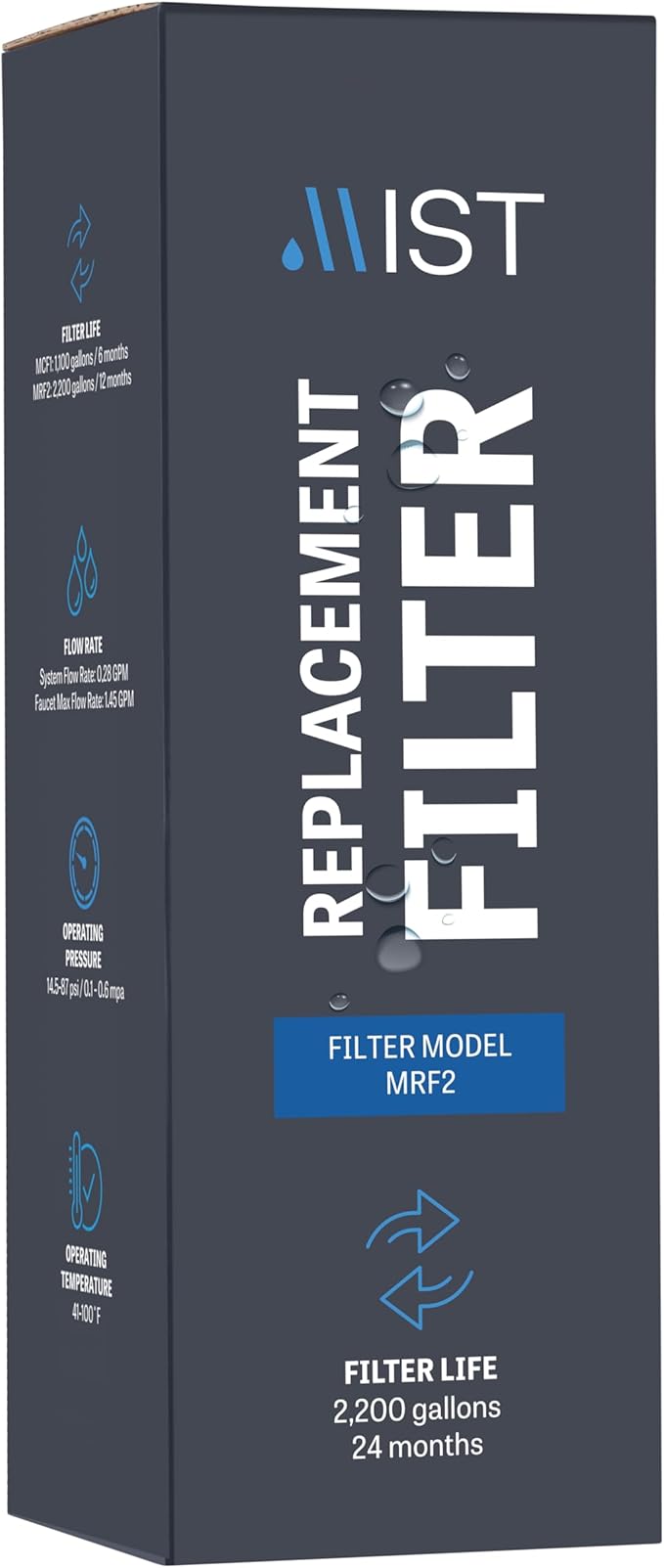 Mist Multiple Reverse Osmosis Replacement Filter for Mist Reverse Osmosis Systems MRO001 & MRO002