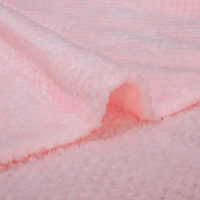 Fuzzy Throw Blanket, Plush Fleece Blankets for Adults, Toddler, Boys and Girls, Warm Soft Blankets and Throws for Bed, Couch, Sofa, Travel and Outdoor, Camping (40Wx60L, M-Pink)