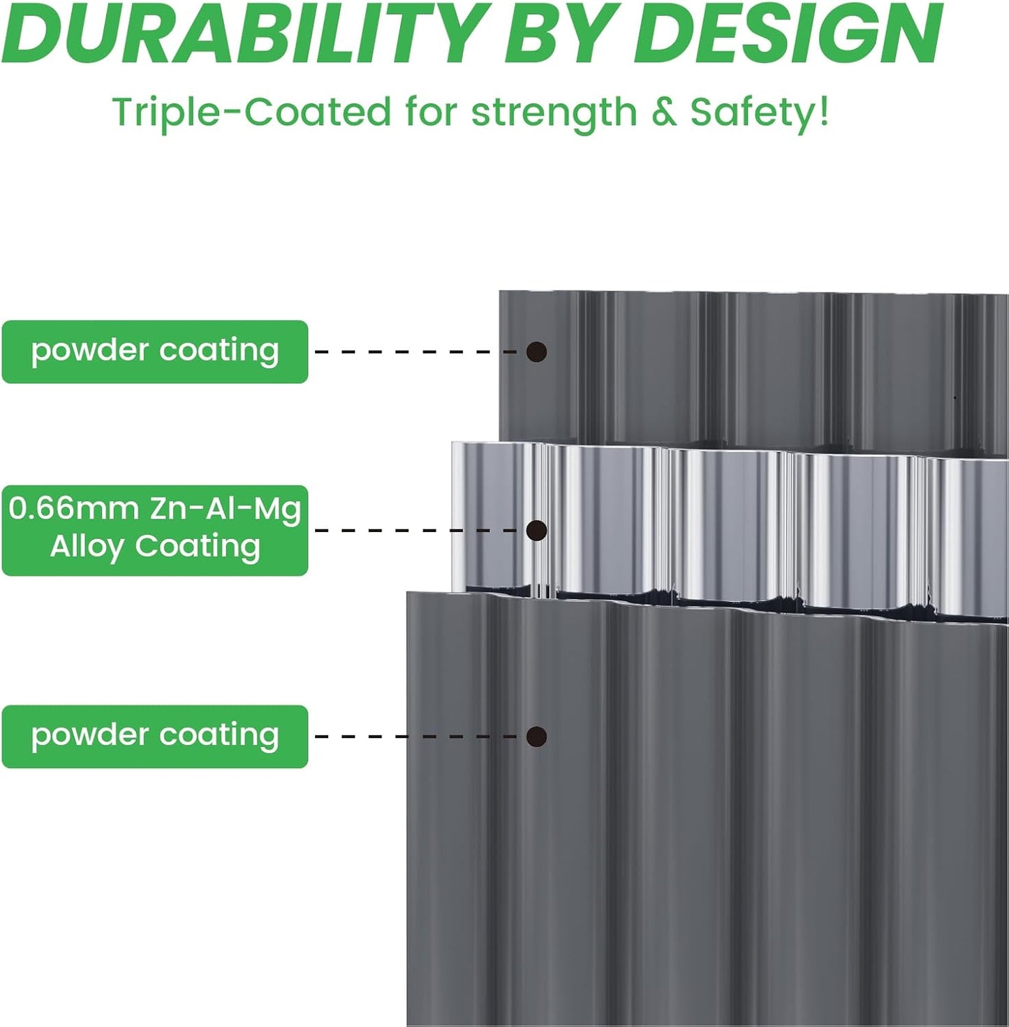 Raised Garden Bed Kit 8×2×1.4 FT Magnesium-Aluminum-Zinc Stainless Steel Metal Planter Box for Planting Outdoor Plants Vegetables（Gray）