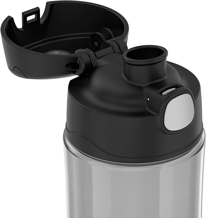 THERMOS FUNTAINER 16 Ounce Plastic Hydration Bottle with Spout, Black