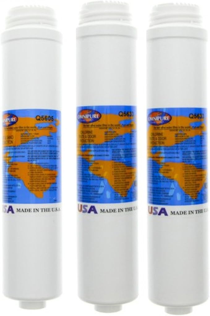 Omnipure Q5605 and (2) Q5633 Replacement Sediment Carbon Filter Cartridge Set
