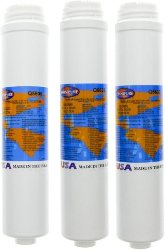 Omnipure Q5605 and (2) Q5633 Replacement Sediment Carbon Filter Cartridge Set