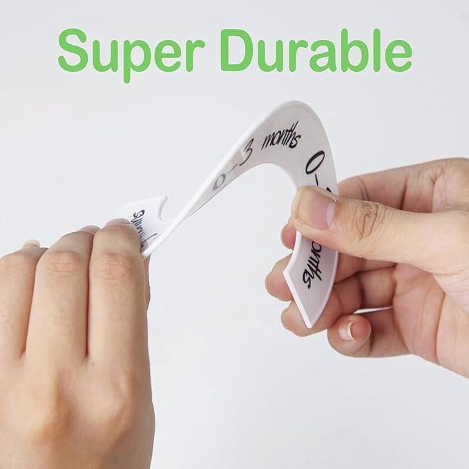 9pcs Closet Dividers Baby Clothes Organizers from Newborn to Toddler and,Applicable to Nursery Baby Clothes Size Age Dividers Fits 1.5" Rod