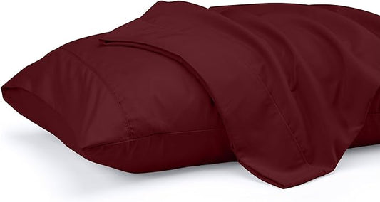 Utopia Bedding King Pillow Cases - 2 Pack - Envelope Closure - Soft Brushed Microfiber Fabric - Shrinkage and Fade Resistant Pillow Covers 20 X 40 Inches (King, Burgundy)