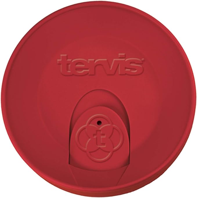 Tervis Travel Lid Made in USA Double Walled Insulated Tumbler Travel Cup Keeps Drinks Cold & Hot, Fits 10oz Tumblers, Red