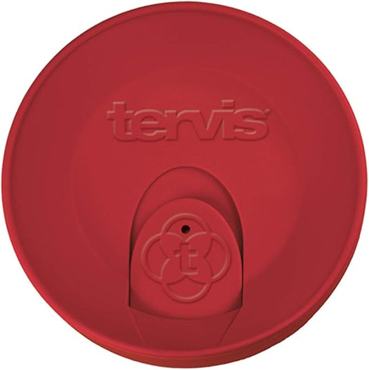 Tervis Travel Lid Made in USA Double Walled Insulated Tumbler Travel Cup Keeps Drinks Cold & Hot, Fits 24oz Tumblers & 16oz Mugs, Red