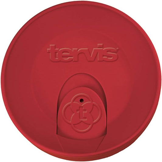 Tervis Travel Lid Made in USA Double Walled Insulated Tumbler Travel Cup Keeps Drinks Cold & Hot, Fits 16oz Tumblers, Red