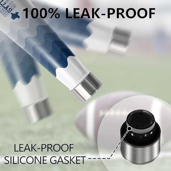 16oz Dallas New Cola Bottle Insulated Water Bottle Stainless Steel Thermos Cup, Reusable Water Bottles Leak Proof Metal Sports Water Bottle