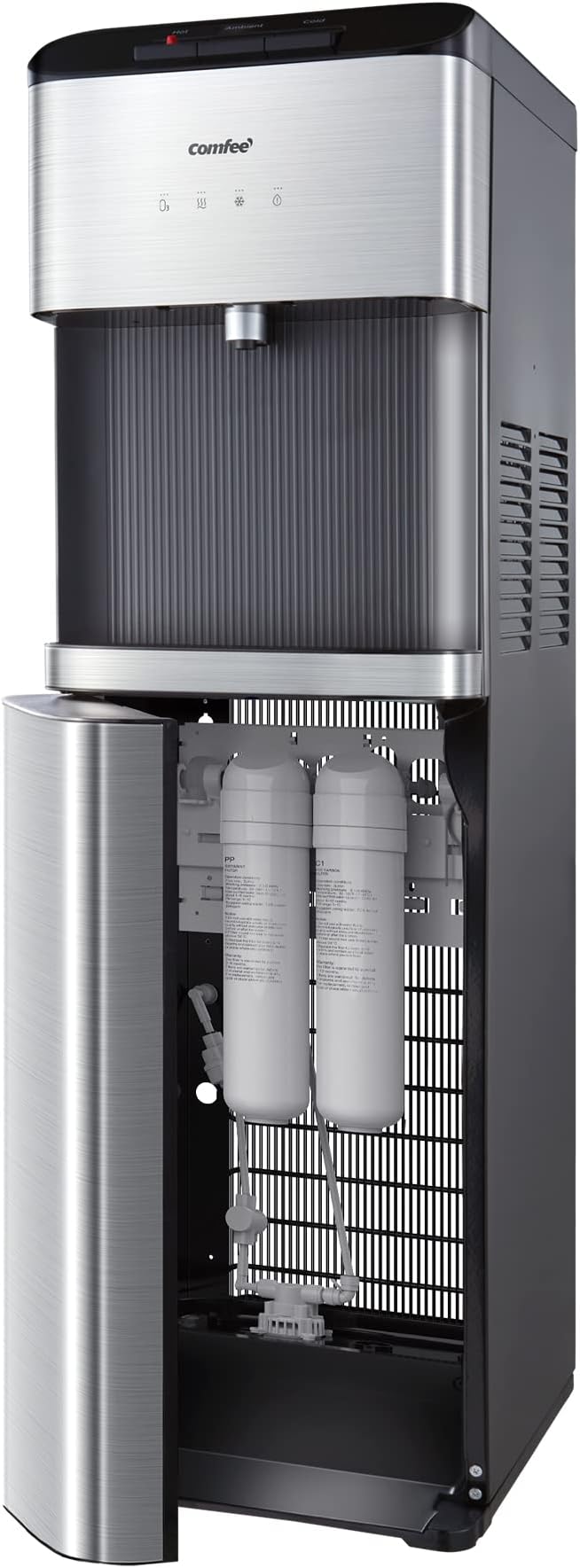 Comfee' POU-F Filter, 2 Stage Replacement Filters For All Comfee Bottleless Water Coolers, Pack of 1 PP Filter and 1 Activated Carbon Filter