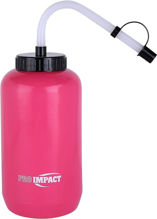 Pro Impact Squeezable Water Bottle Bendable Long Straw - LDPE BPA Free Plastic - Hydration for Baseball Hockey Gym MMA Yoga Boxing Cycling Softball Football Lacrosse (35.5 Oz.)