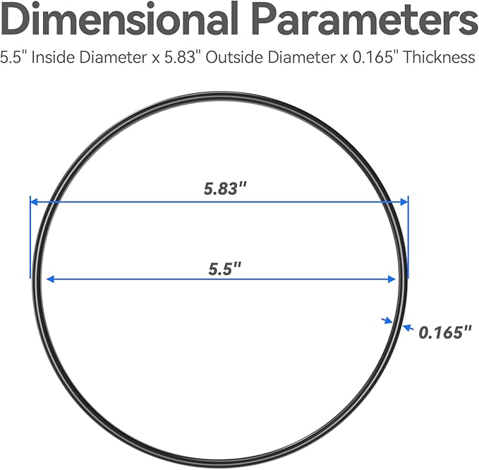 Water Filter O-Ring, 3 Pack for Pentair Pentek Big Blue Water Filters, Whole House Water Filter O-Ring Replacement for 151122