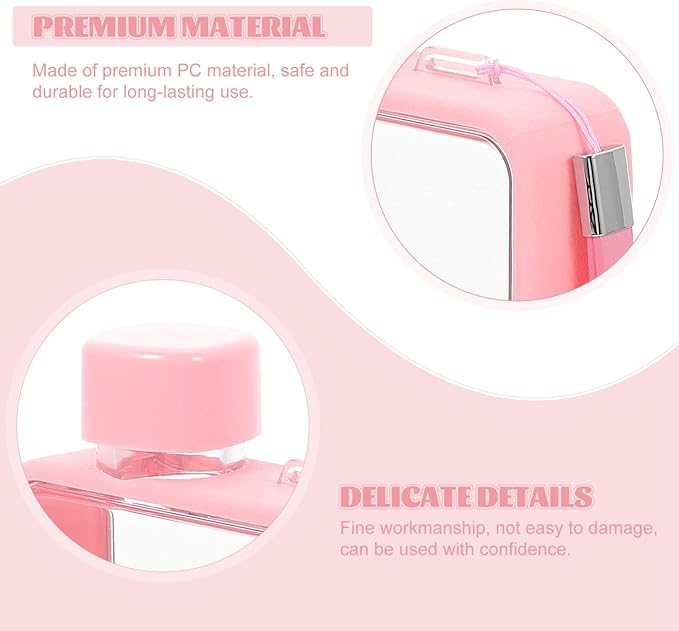 BESPORTBLE Water Bottles Flat Water Bottle: Portable Travel Flask A5 Water Bottle, 13oz Flat Travel Mug for Camping Gym Fitness Sports Camping Accessories