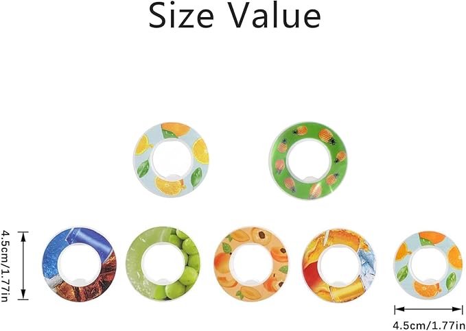 Air Flavor Pods,7pcs Air Bottle Pods,Water Bottle Flavor Caps,Fruit Scent Pods for Water Bottles/Sports Water Cup Rings Outdoor Sport(7 Pods)