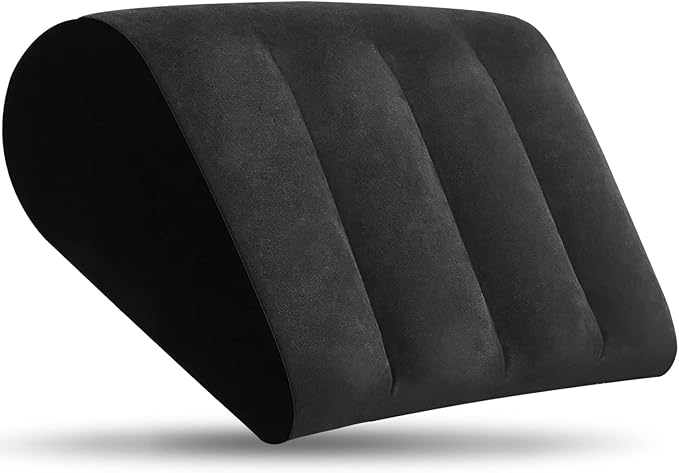 Positioning Wedge Leg Elevation Pillow-Neck Pillows for Pain Relief Deep Sleep Bed Cushion Body Pillow-Knee Pillow Lumbar Support Pillow for Back Sleeper,Fast Inflating Deflation(Black)