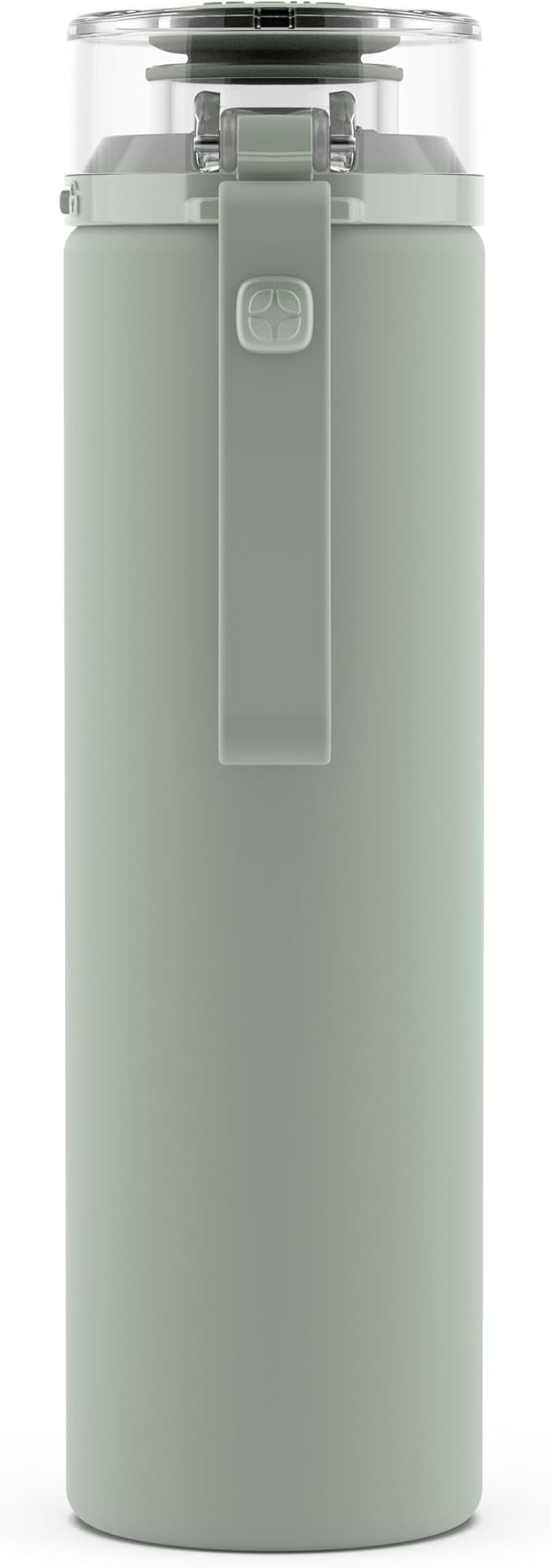 Ello Syndicate Glass Water Bottle with One-Touch Flip Lid and Protective Silicone Sleeve and Carry Loop, BPA Free, Dishwasher Safe,20oz