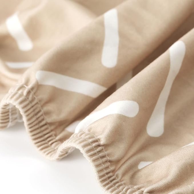 GRSSDER Stretchy Ultra Soft Jersey Knit Fitted Pack n Play Sheets Set 2 Pack, Portable/Mini Cribs Sheets for Girls and Boys, Rainbow Creative Painting Pattern