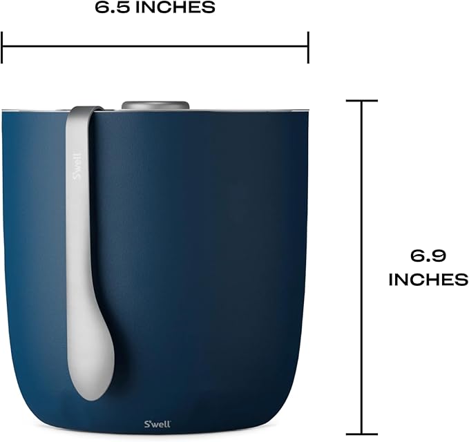 S'well Ice Bucket with Tongs, 68 oz, Azurite