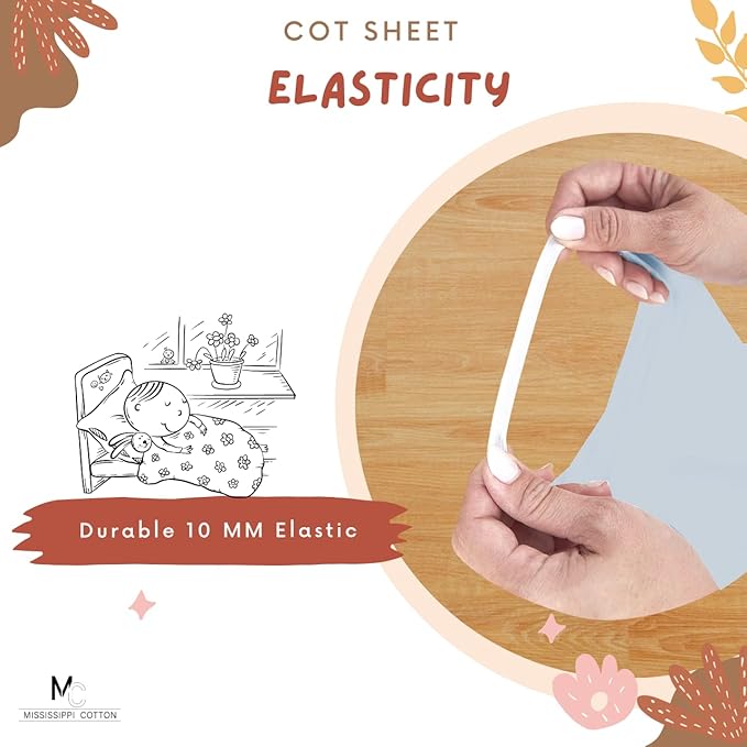 Pack of 24 Cot Sheet for Daycare Preschool Cot Bed -Polyblend Fabric with Corner Elastic Cots Sheets Fits On 22" X 40" Inches Size Toddler and Preschool Daycare Cot Light Blue 22 X 40 Size