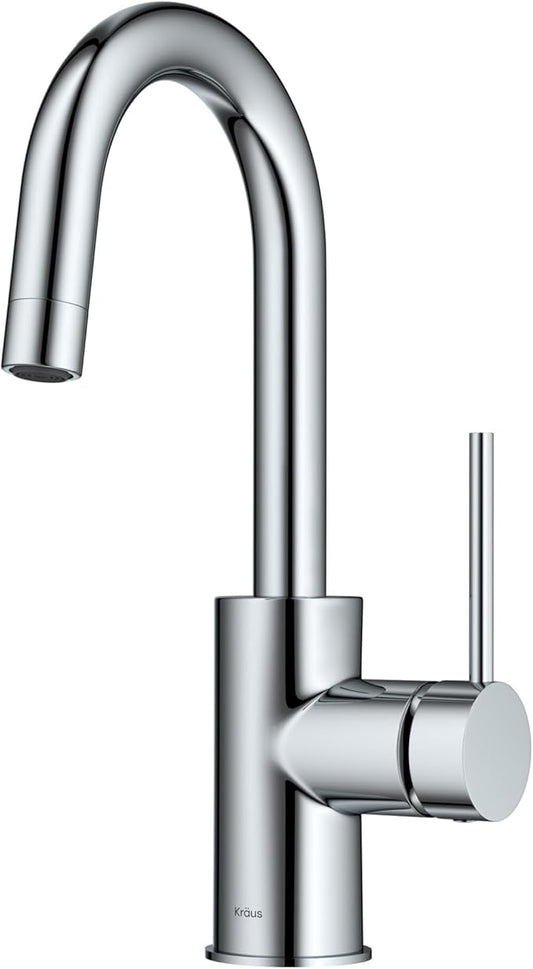 KRAUS Oletto Single Handle Kitchen Bar Faucet in Chrome Finish, KPF-2600CH