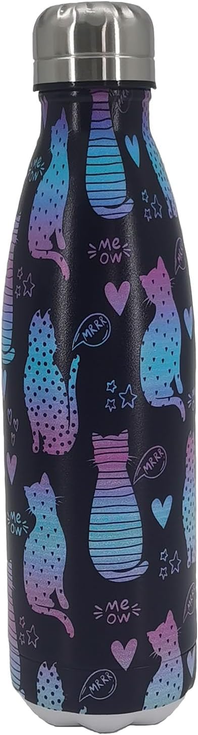 Cat Insulated Sport Water Bottles Stainless Steel Travel Mugs BPA Free Tumbler For Outdoor Camping Travel 20 OZ