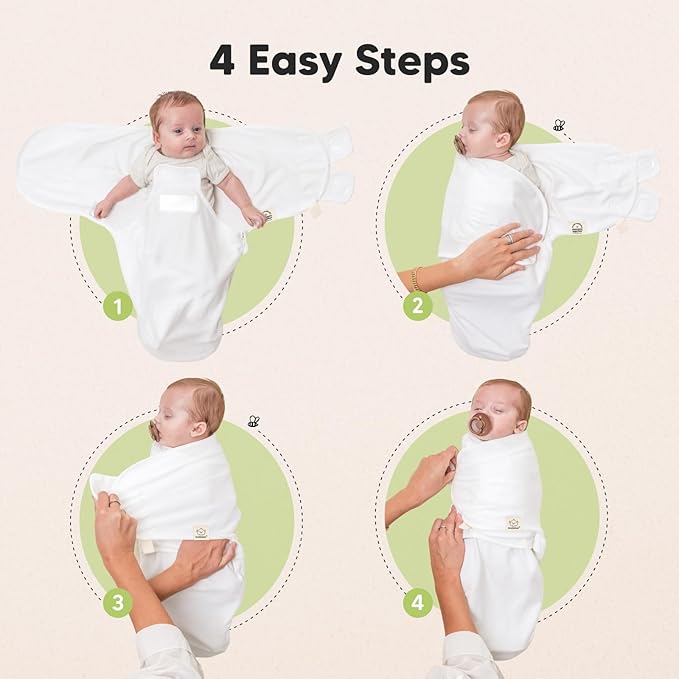 Baby Swaddle Sleep Sacks with Zipper - 3-Pack Newborn Swaddle Sack, Baby Swaddles Sleep Sack 0-3 Months, Wearable Blanket Baby, Baby Swaddle Blanket Wrap, Swaddle Sack, Easy Change Swaddle (Sage)