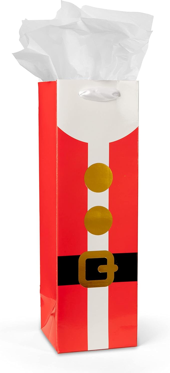 Tipsy Elves Christmas Gift Bags with Included Tissue Paper - Holiday Character Wine and Bottle Bags - One Size Only - Pack of 4 Bags