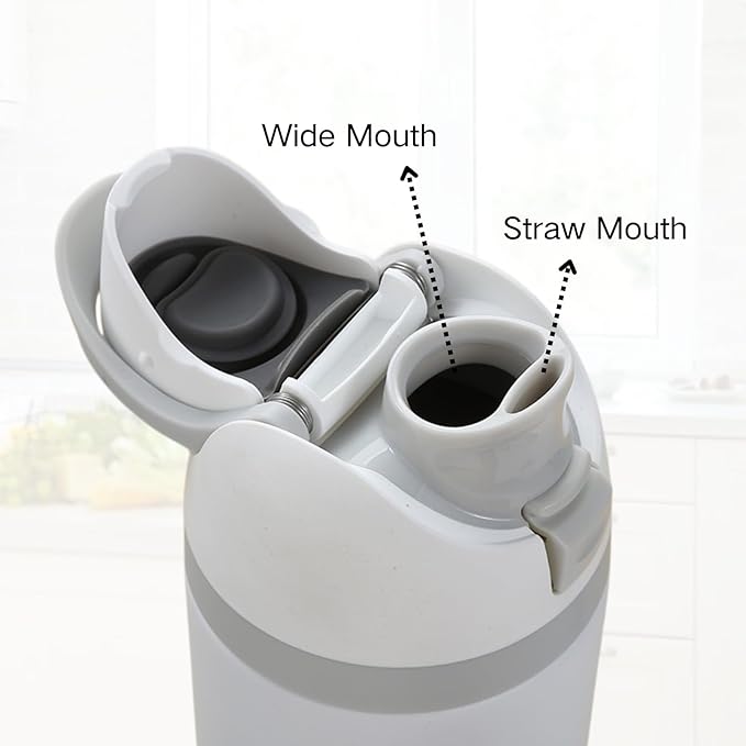 Replacement Cap for Owala Freesip, One Button Water Bottle Top Replacement Cap Compatible with Owala Cup, Replacement Accessories for Owala Free Sip 16oz 24oz 32oz 40oz, BPA-Free No Leak, Gray