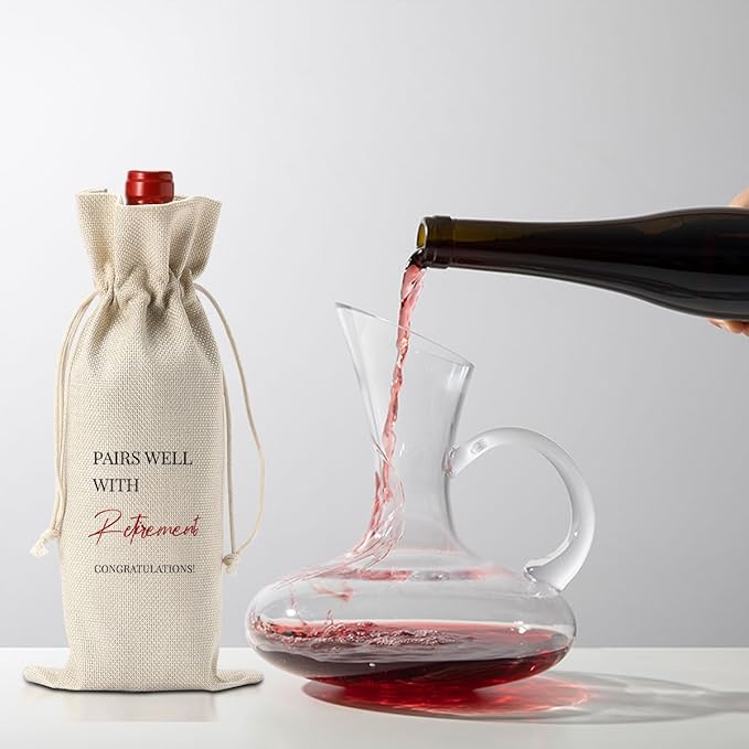 Retirement Wine Bag Retirement Gifts for Women Men Farewell Gifts for Coworkers Pairs Well With Retirement Wine Bag Going Away Gifts for Friends