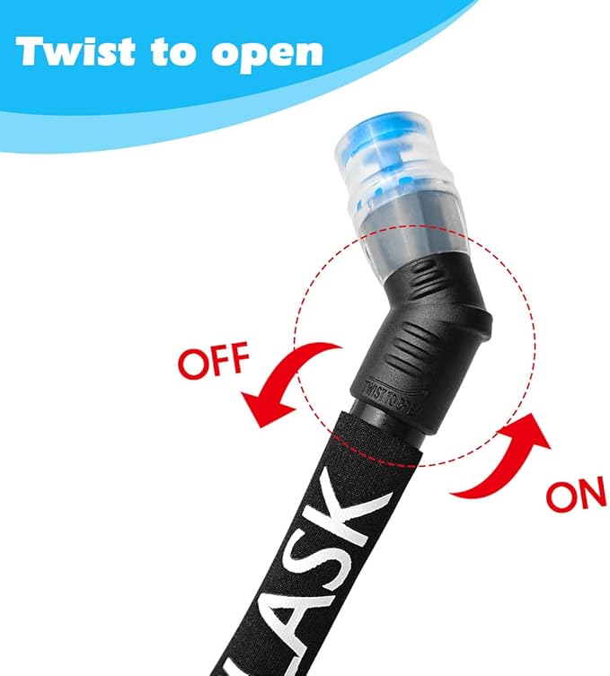 Replacement Straw for Soft Flask Running Water Bottles for Hiking Cycling (Black)