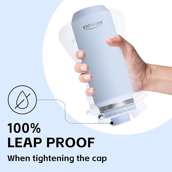 Greylock 20 oz Water Bottle Insulated, BPA-Free Reusable Water Bottles Stainless Steel, Leak Proof Kids Travel Water Bottle with Straw Lid, Double-Wall Vacuum Insulation, 24 Hours Cold (Glacier Blue)